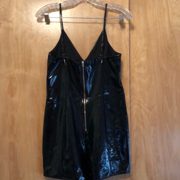 Sexy Pleather Romper - Picture 5 of 6